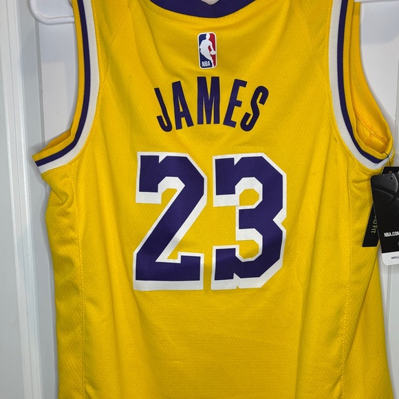 Nike Yellow and Purple Lakers #23 Basketball Jersey - Picture 4 of 5